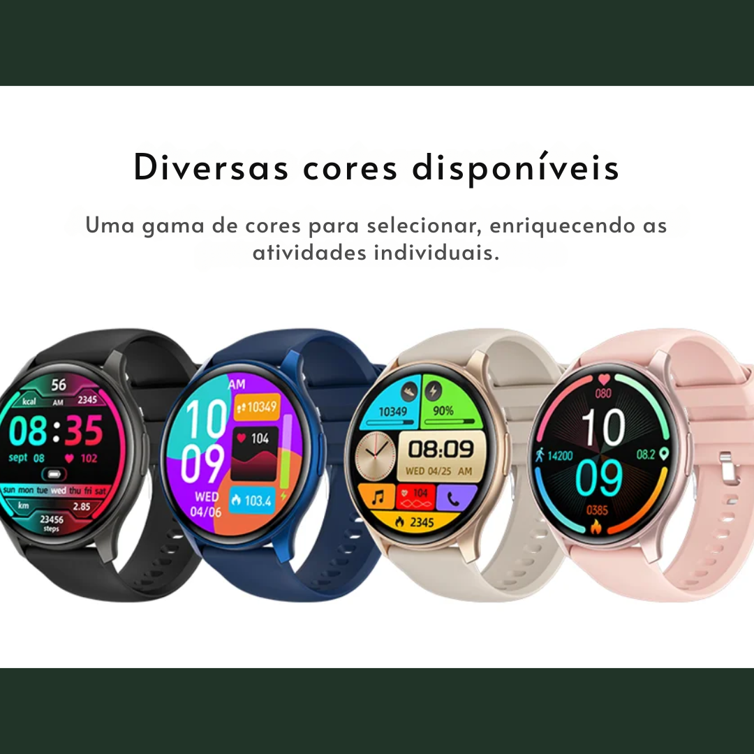 Smartwatch com Tela AMOLED 1.43", Bluetooth e Monitoramento de Saúde – Compatível com Xiaomi, Huawei, Android e iOS