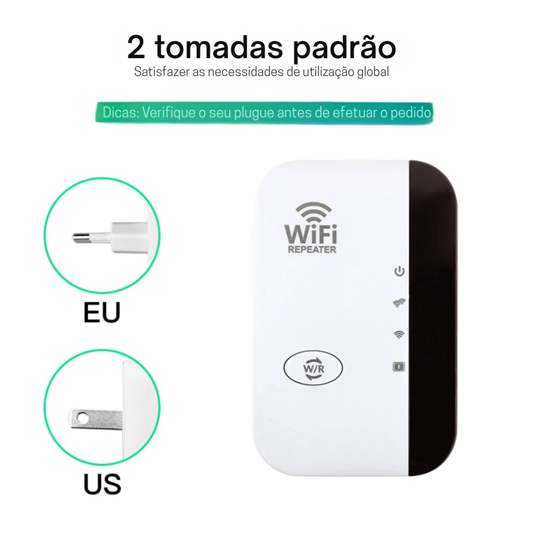 Repetidor de Sinal Wi-Fi FENVI 300Mbps – Amplificador de Sinal Sem Fio para Casa e Escritório