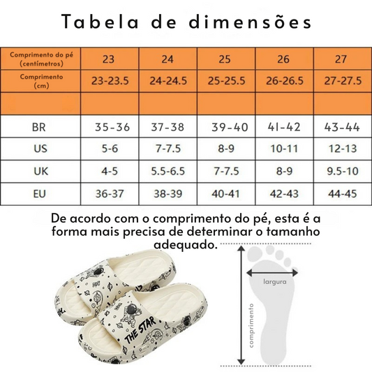 Chinelos Plataforma Antiderrapantes Unissex