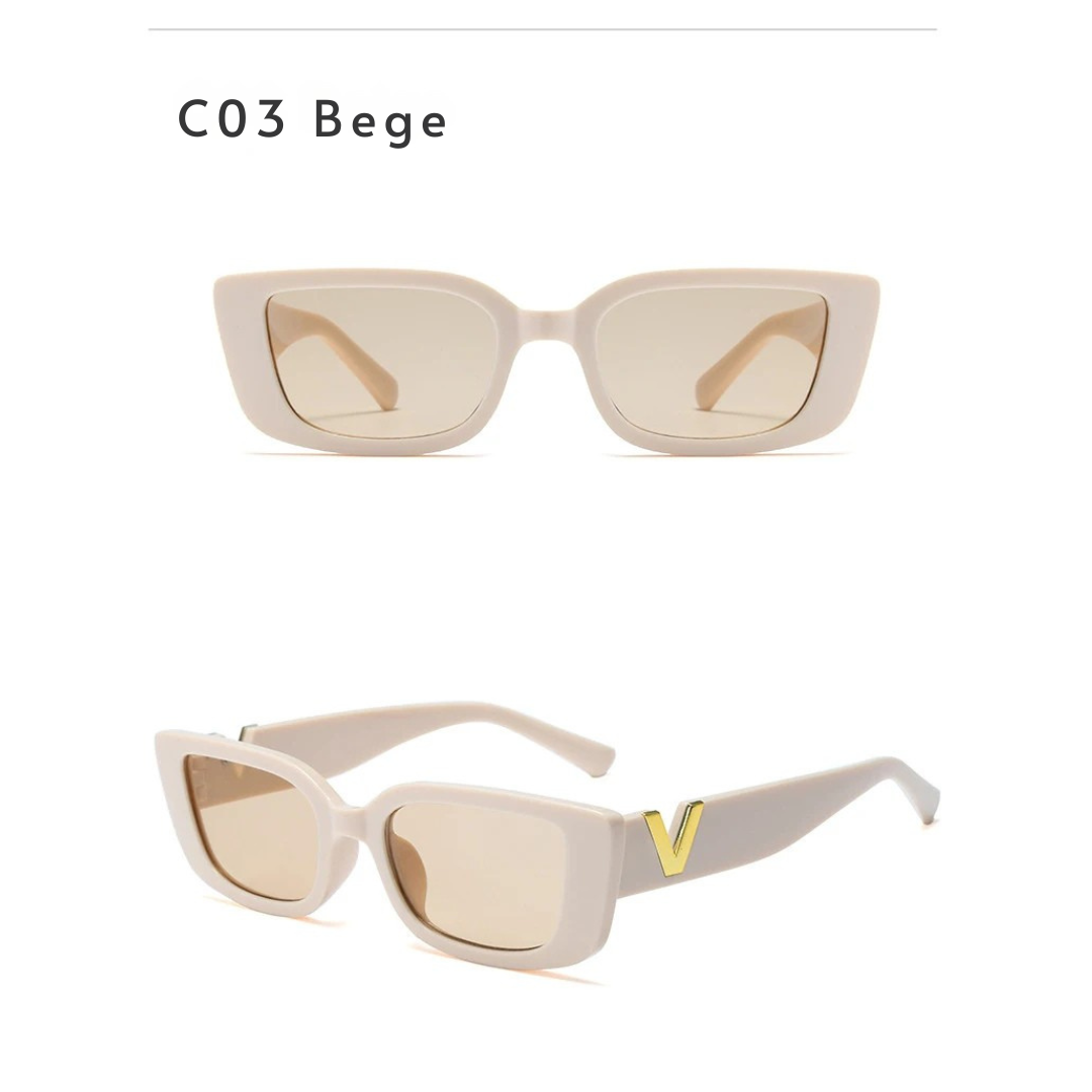 Óculos de Sol Retangular Femininos - Soleil Chic