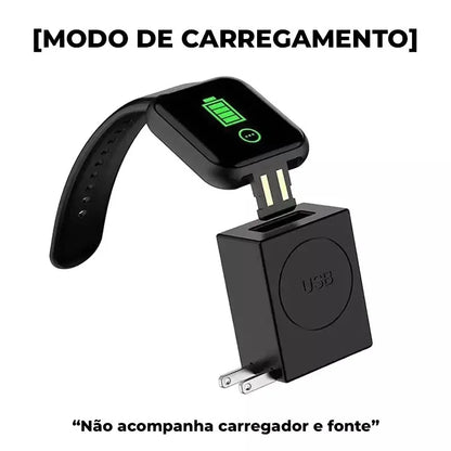 Smartwatch – Relógio Inteligente Y68 Esportivo Bluetooth Android/iOS – Monitor de Frequência Cardíaca