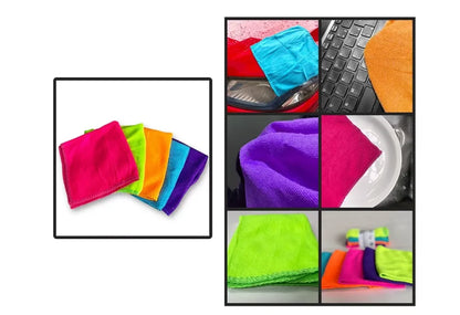 Pano de Microfibra Anti-Risco 30x30 para Automóveis (5 Unidades)