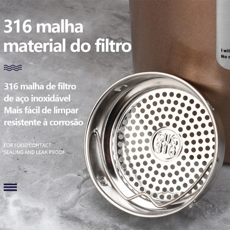 Garrafa Térmica de 800ml - Isolamento a Vácuo e Super Resistência