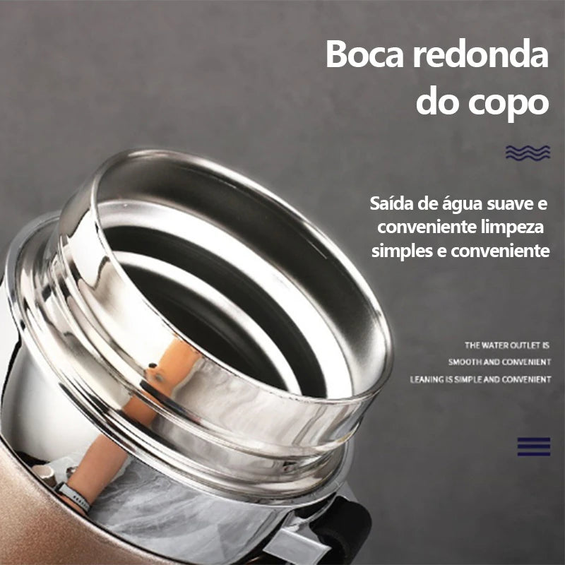 Garrafa Térmica de 800ml - Isolamento a Vácuo e Super Resistência