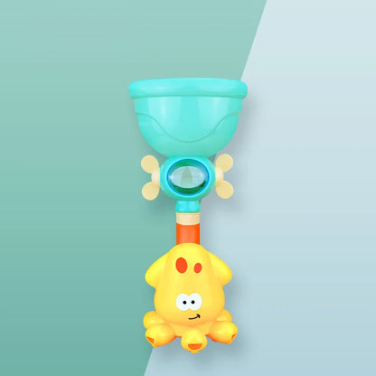 Brinquedo Educativo de Banho para Crianças - Jogo de Água com Canos Arco-íris e Patinhos Amarelos - Brinquedo Interativo para Banheiro