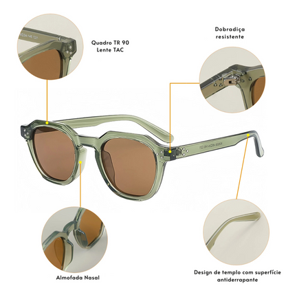Óculos de Sol Retrô Polarizados - CATERSIDE