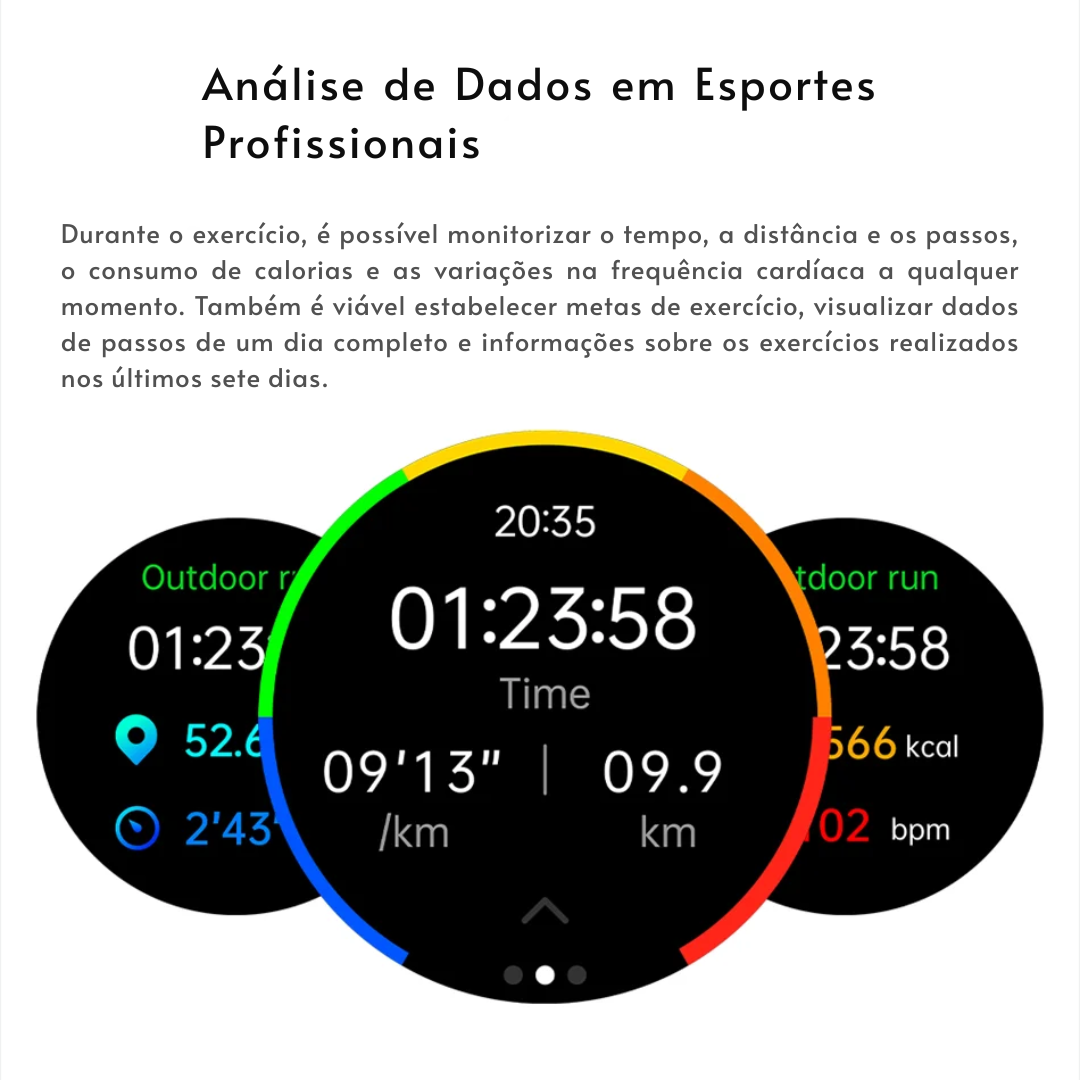 Smartwatch  com Tela AMOLED 1.43", Bluetooth e Monitoramento de Saúde – Compatível com Xiaomi, Huawei, Android e iOS