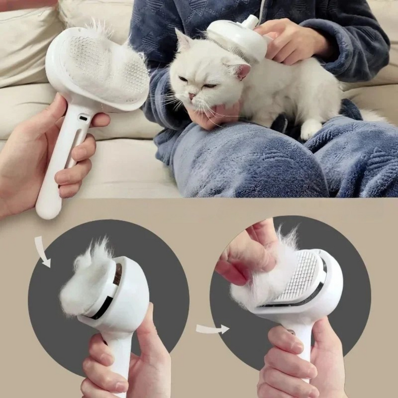 Escova Autolimpante com Vapor para Pets - FurCare Pro