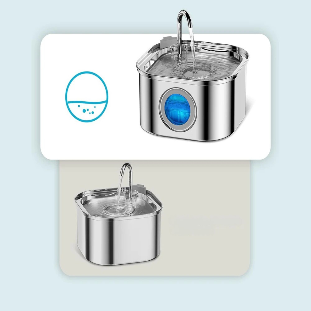 Fonte de Água Automática em Aço Inoxidável 3,2L – Bebedouro Inteligente para Gatos e Cães