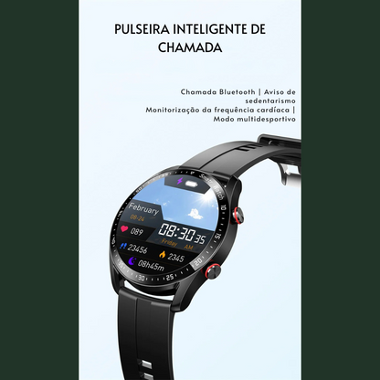 Smartwatch Masculino com ECG + PPG, Chamadas via Bluetooth e Monitoramento de Saúde – ChiBear