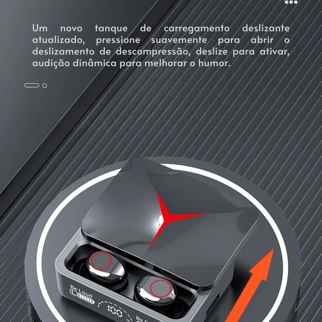 Fones de Ouvido M90 TWS Bluetooth – Controle Touch, Cancelamento de Ruído, Estéreo HiFi e Microfone Integrado