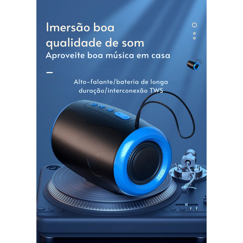 SoundWave Pro - Caixa de Som Bluetooth Portátil e Impermeável