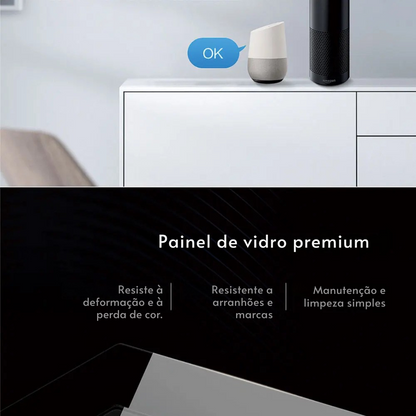 Interruptor de Parede Inteligente Alexa WiFi + RF433 Sem Fio – Controle por Voz, Compatível com Alexa e Google Home