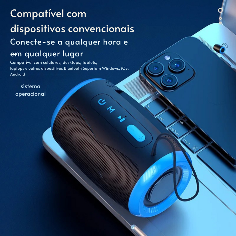 SoundWave Pro - Caixa de Som Bluetooth Portátil e Impermeável