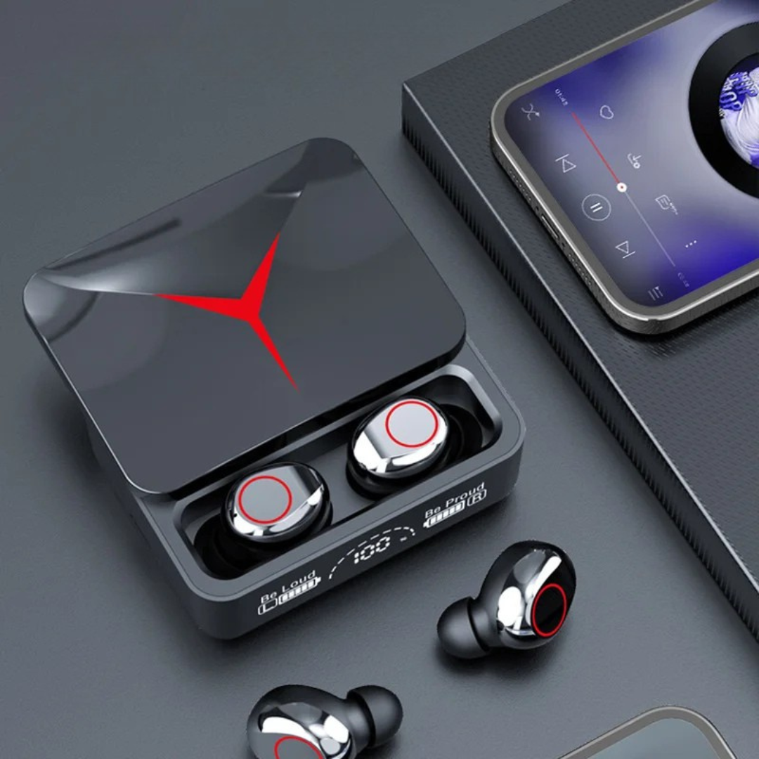 Fones de Ouvido M90 TWS Bluetooth – Controle Touch, Cancelamento de Ruído, Estéreo HiFi e Microfone Integrado