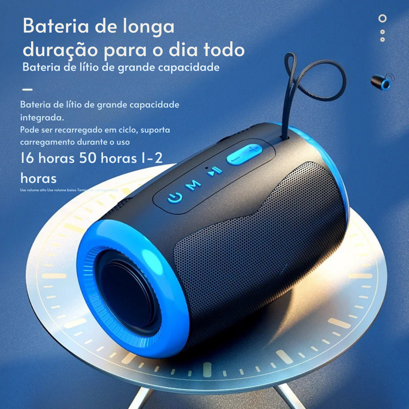 SoundWave Pro - Caixa de Som Bluetooth Portátil e Impermeável