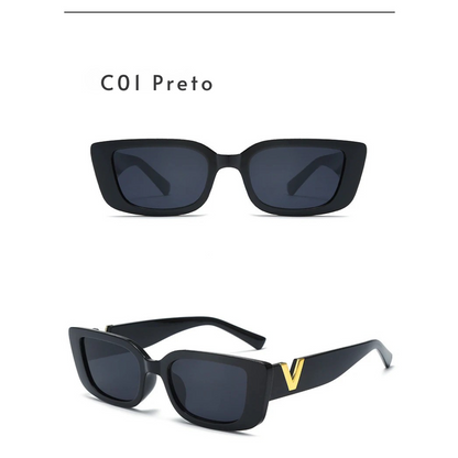 Óculos de Sol Retangular Femininos - Soleil Chic