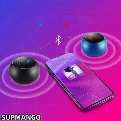 Caixa de Som Bluetooth Portátil Mini PHONEPACE – Subwoofer Surround em Aço