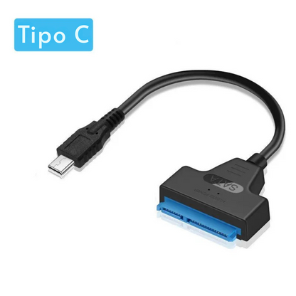 Cabo SATA para USB 3.0/2.0  | Até 6 Gbps | Compatível com HDD e SSD 2,5"