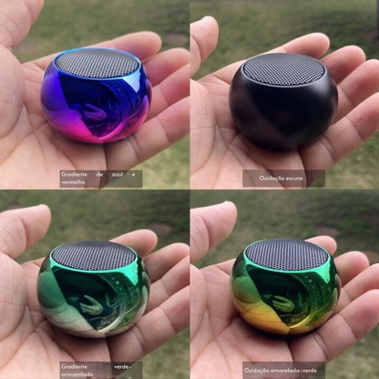 Caixa de Som Bluetooth Portátil Mini PHONEPACE – Subwoofer Surround em Aço