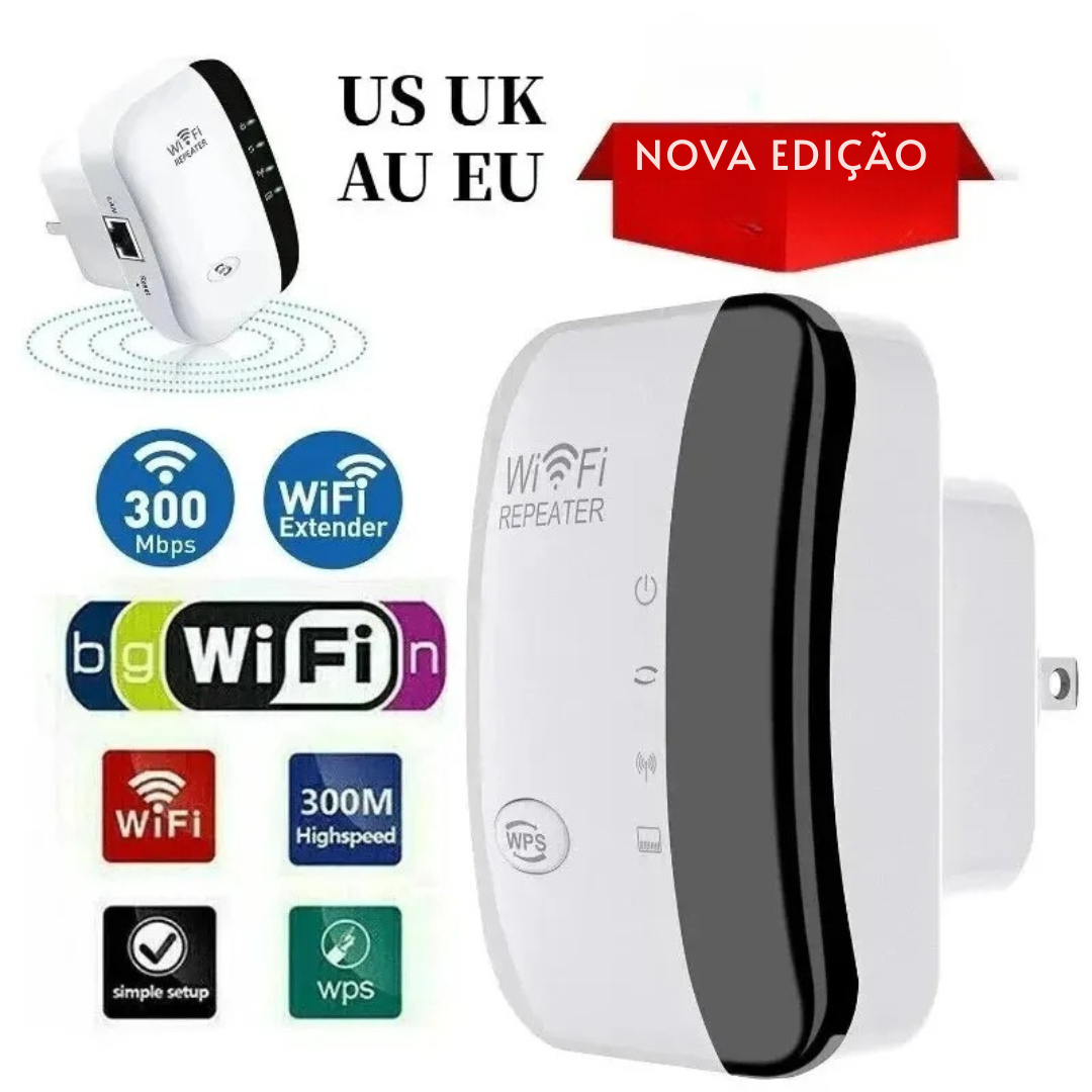 Repetidor de Sinal Wi-Fi Sem Fio – Amplificador de Rede para Casa e Escritório