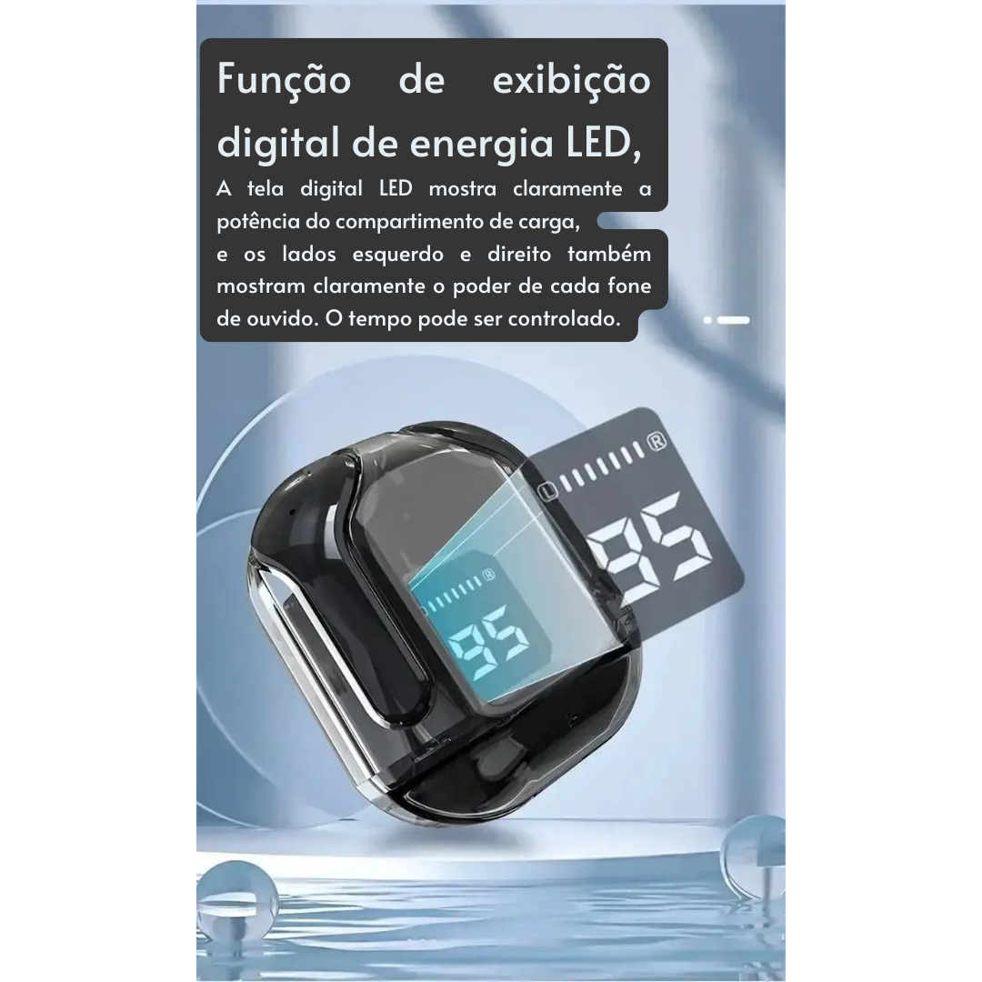 Fone Bluetooth TWS com Graves Estéreo - Tebaurry