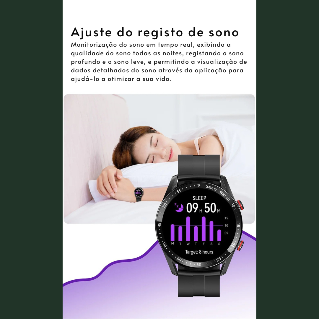 Smartwatch Masculino com ECG + PPG, Chamadas via Bluetooth e Monitoramento de Saúde – ChiBear