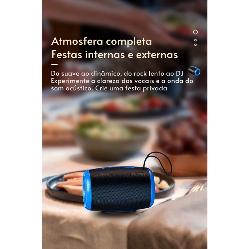 SoundWave Pro - Caixa de Som Bluetooth Portátil e Impermeável