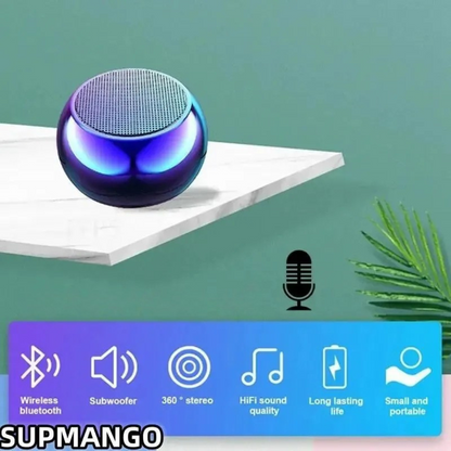 Caixa de Som Bluetooth Portátil Mini PHONEPACE – Subwoofer Surround em Aço