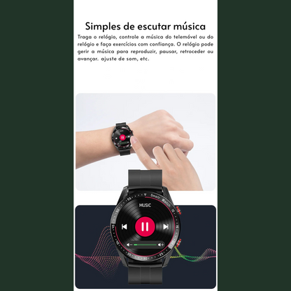 Smartwatch Masculino com ECG + PPG, Chamadas via Bluetooth e Monitoramento de Saúde – ChiBear