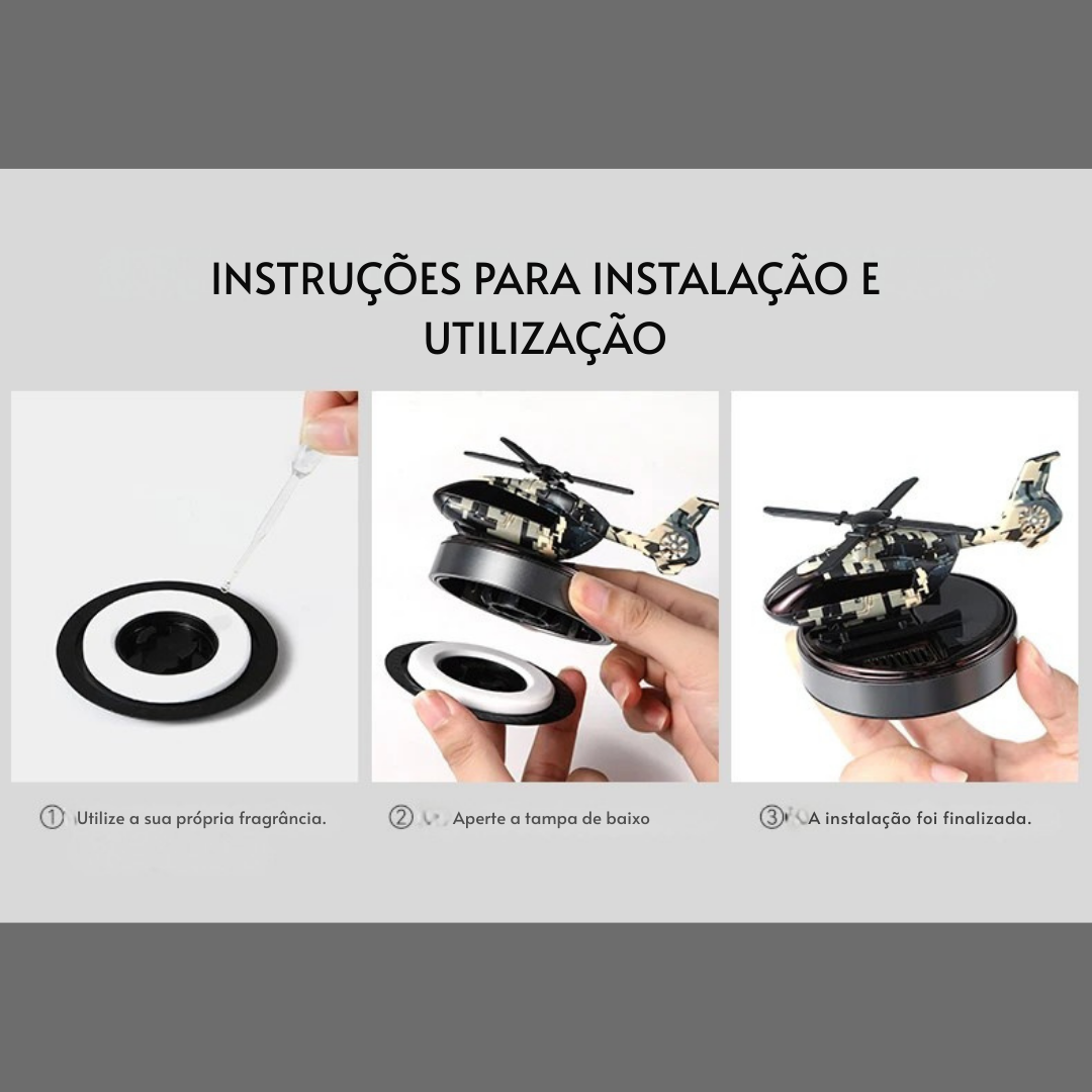 Difusor de Aromas  para Carro Helicóptero  – Acessório Decorativo