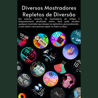 Smartwatch  com Tela AMOLED 1.43", Bluetooth e Monitoramento de Saúde – Compatível com Xiaomi, Huawei, Android e iOS