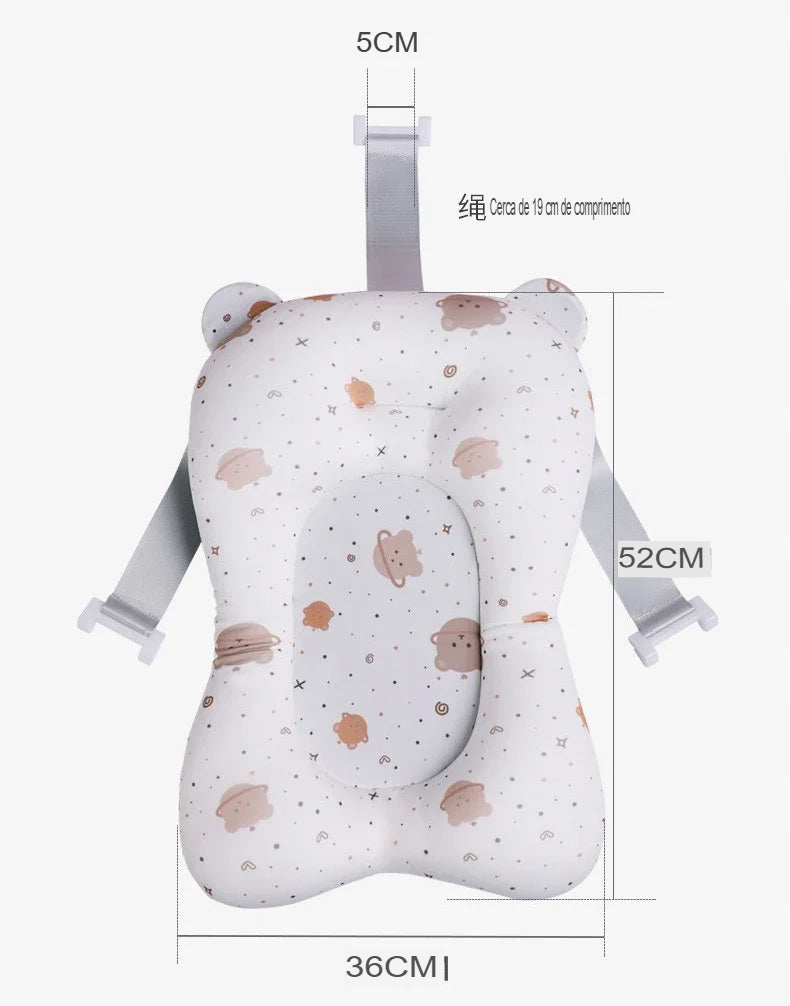 Almofada de Banho Dobrável Antiderrapante para Bebês - Conforto e Segurança