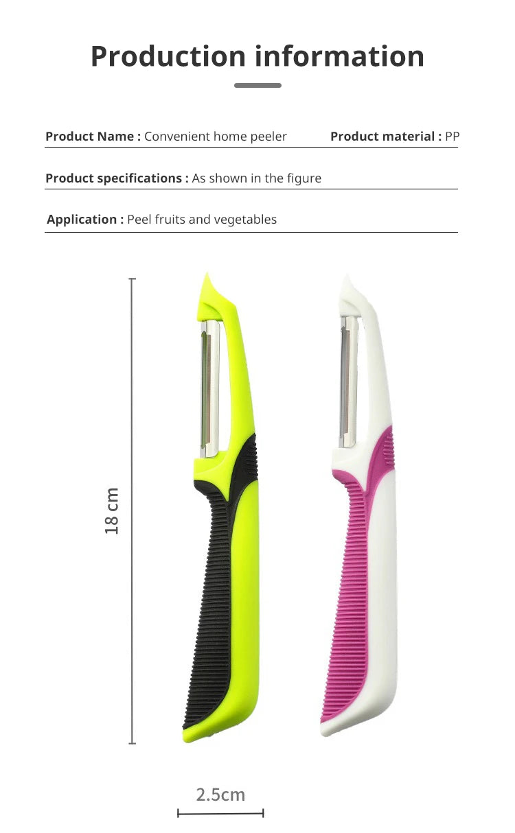 Descascador Ergonômico com Cabo Antiderrapante – Utensílio Mágico para Frutas