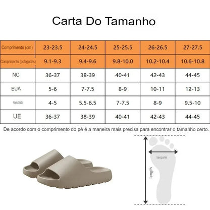 Chinelo Plataforma de Nuvem em EVA – Antiderrapante, Leve, Unissex e Estiloso para Praia e Uso Diário