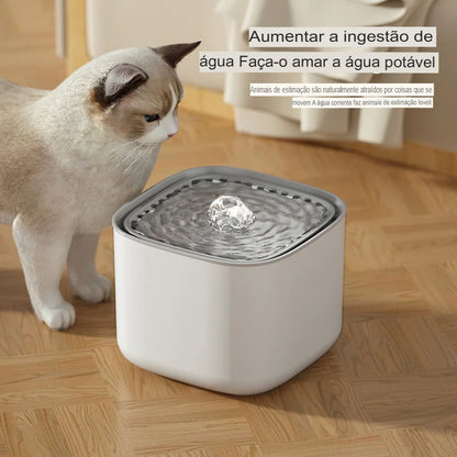 Fonte de Água Automática para Gatos 3L – Filtragem, Recirculação e Silenciosa USB