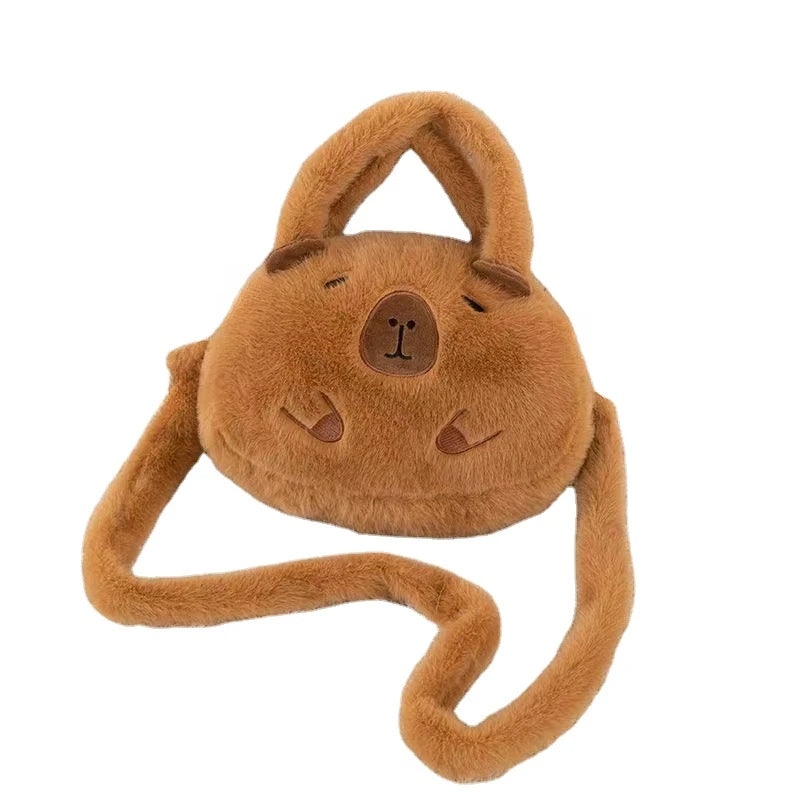 Mochila de Pelúcia Capivara | Mochila Fofa e Estilosa, Presente Criativo para Crianças e Adultos