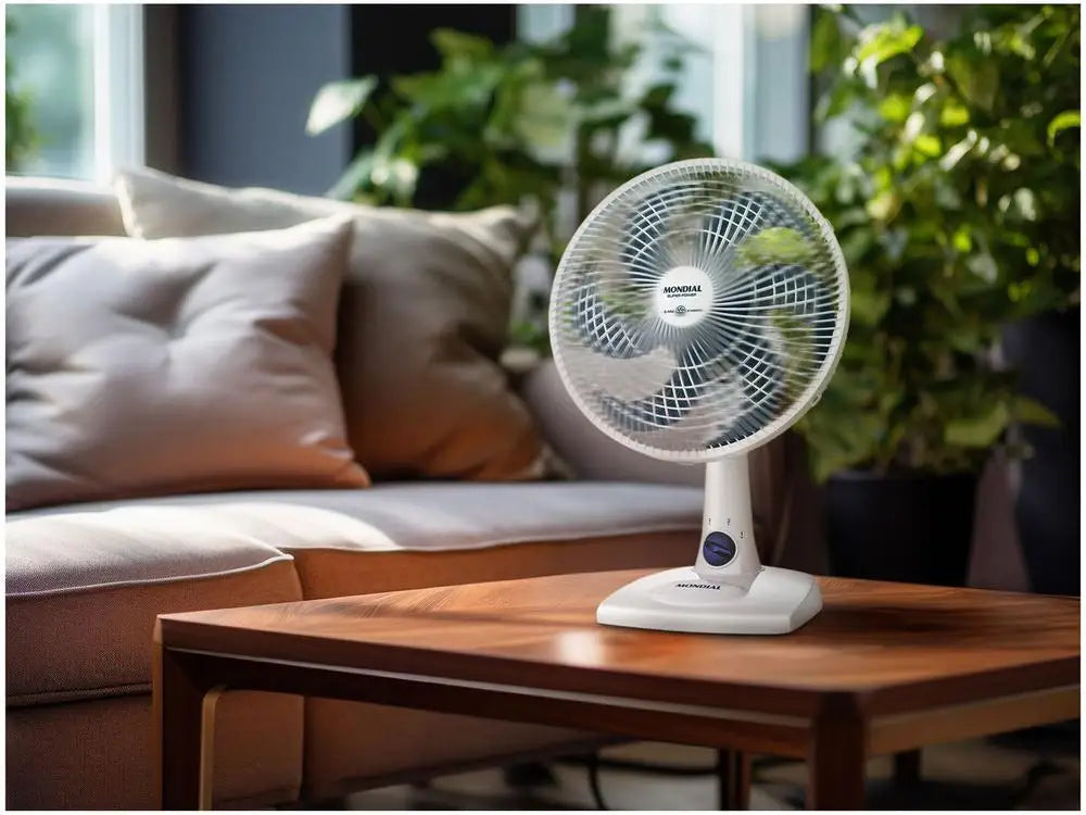 Ventilador de Mesa Mondial Super Power VSP-30-W – 3 Velocidades, Silencioso, 220V