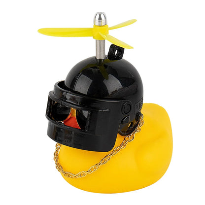Brinquedo Pato de Borracha com Capacete e Óculos de Sol