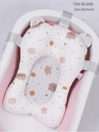 Almofada de Banho Dobrável Antiderrapante para Bebês - Conforto e Segurança