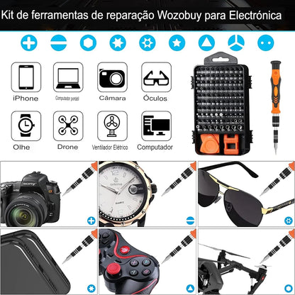 Kit de Chaves de Fenda Magnéticas WOZOBUY – 25 em 1 com Bits Torx, Philips, Tri-Wing, Y e Mais