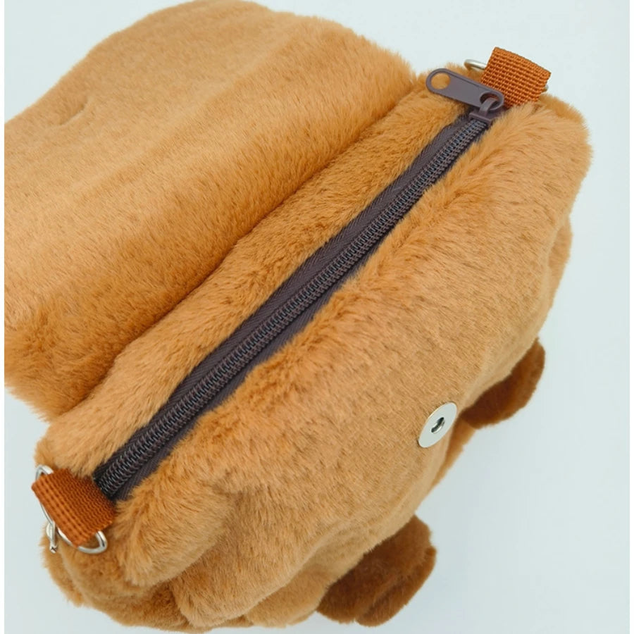 Mochila de Pelúcia Capivara | Mochila Fofa e Estilosa, Presente Criativo para Crianças e Adultos