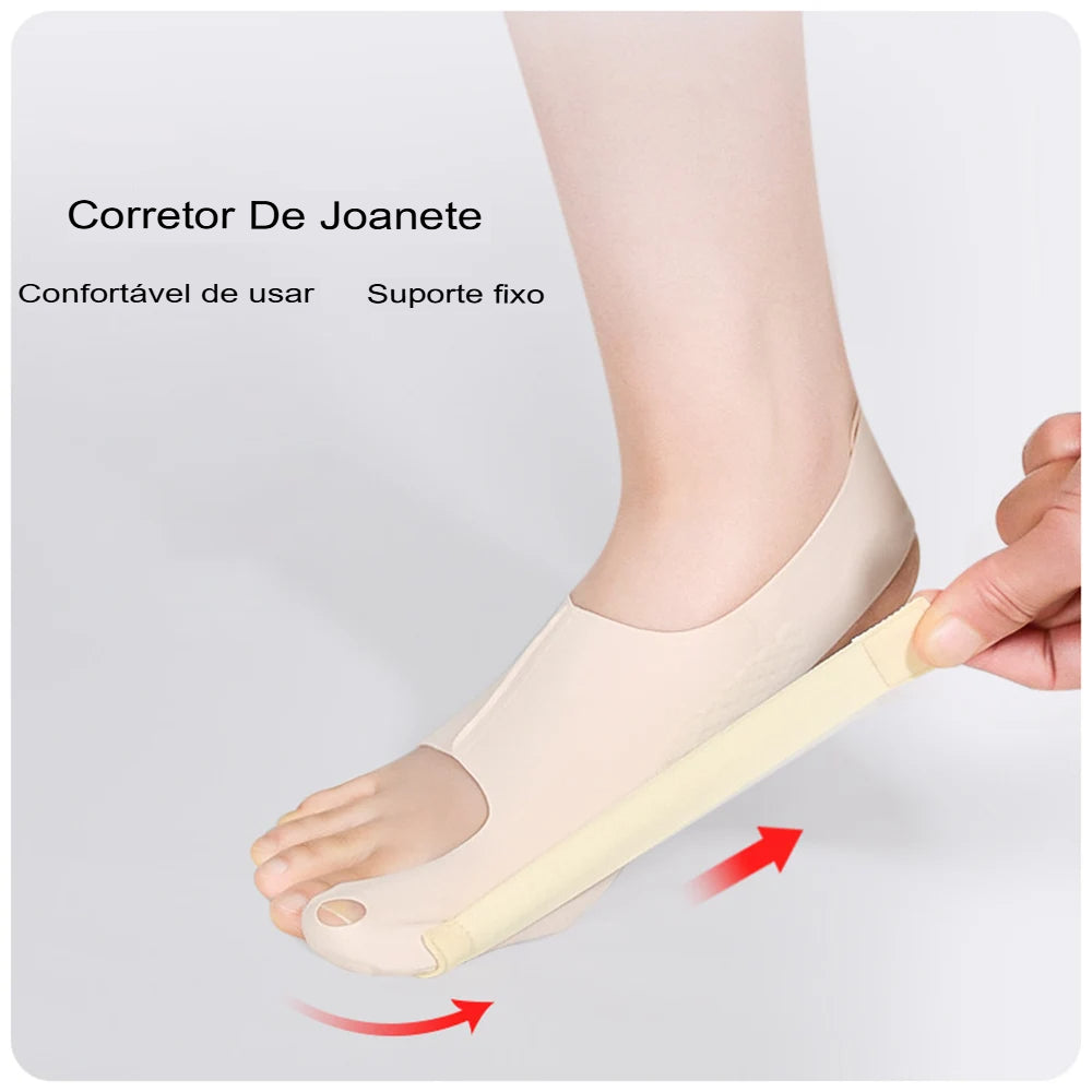 Corretor de Joanete para Dedão do Pé - Separador Ortopédico Ajustável para Alívio da Dor e Correção do Hallux Valgus