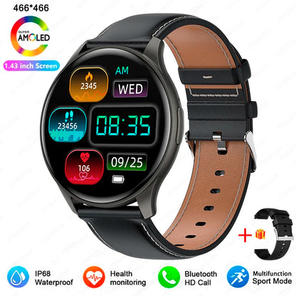 Smartwatch  com Tela AMOLED 1.43", Bluetooth e Monitoramento de Saúde – Compatível com Xiaomi, Huawei, Android e iOS
