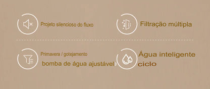 Fonte de Água Automática para Gatos 3L – Filtragem, Recirculação e Silenciosa USB