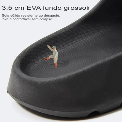 Chinelo Plataforma de Nuvem em EVA – Antiderrapante, Leve, Unissex e Estiloso para Praia e Uso Diário