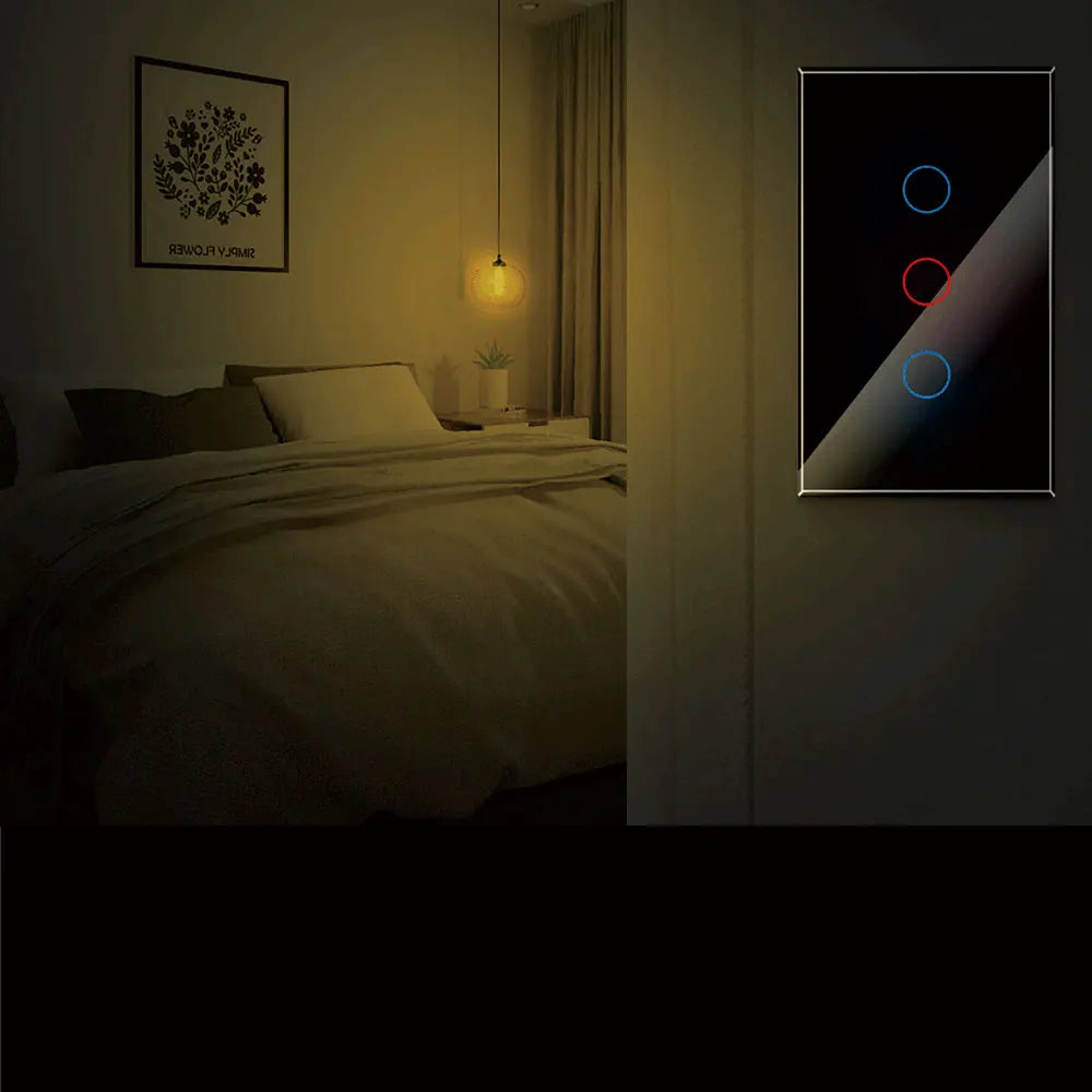 Interruptor de Parede Inteligente Alexa WiFi + RF433 Sem Fio – Controle por Voz, Compatível com Alexa e Google Home