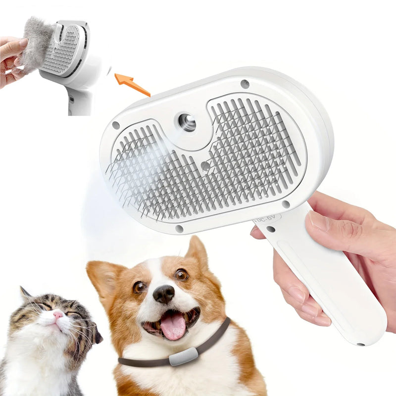 Escova Autolimpante com Vapor para Pets - FurCare Pro