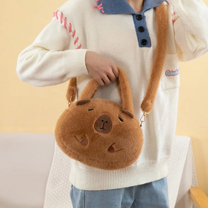 Mochila de Pelúcia Capivara | Mochila Fofa e Estilosa, Presente Criativo para Crianças e Adultos