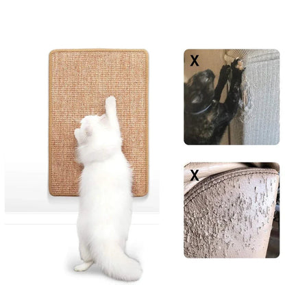 Tapete Arranhador de Sisal Natural para Gatos – Proteção para Piso, Sofá e Carpete
